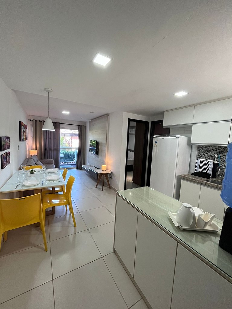 Porto Plaza 102 - Flat premium na Praia do Cupe